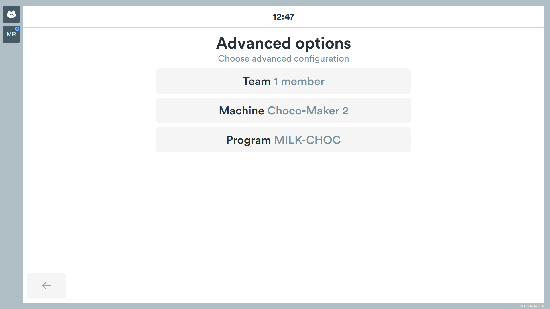 Advanced configured