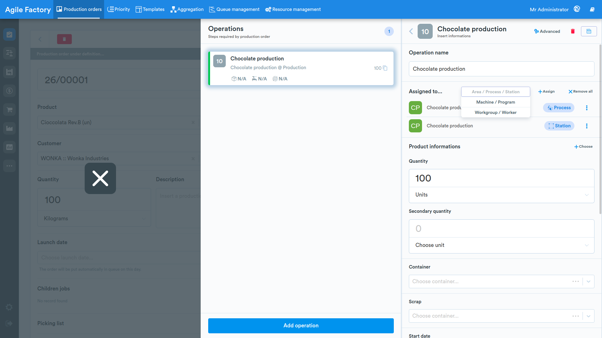 Assign dropdown